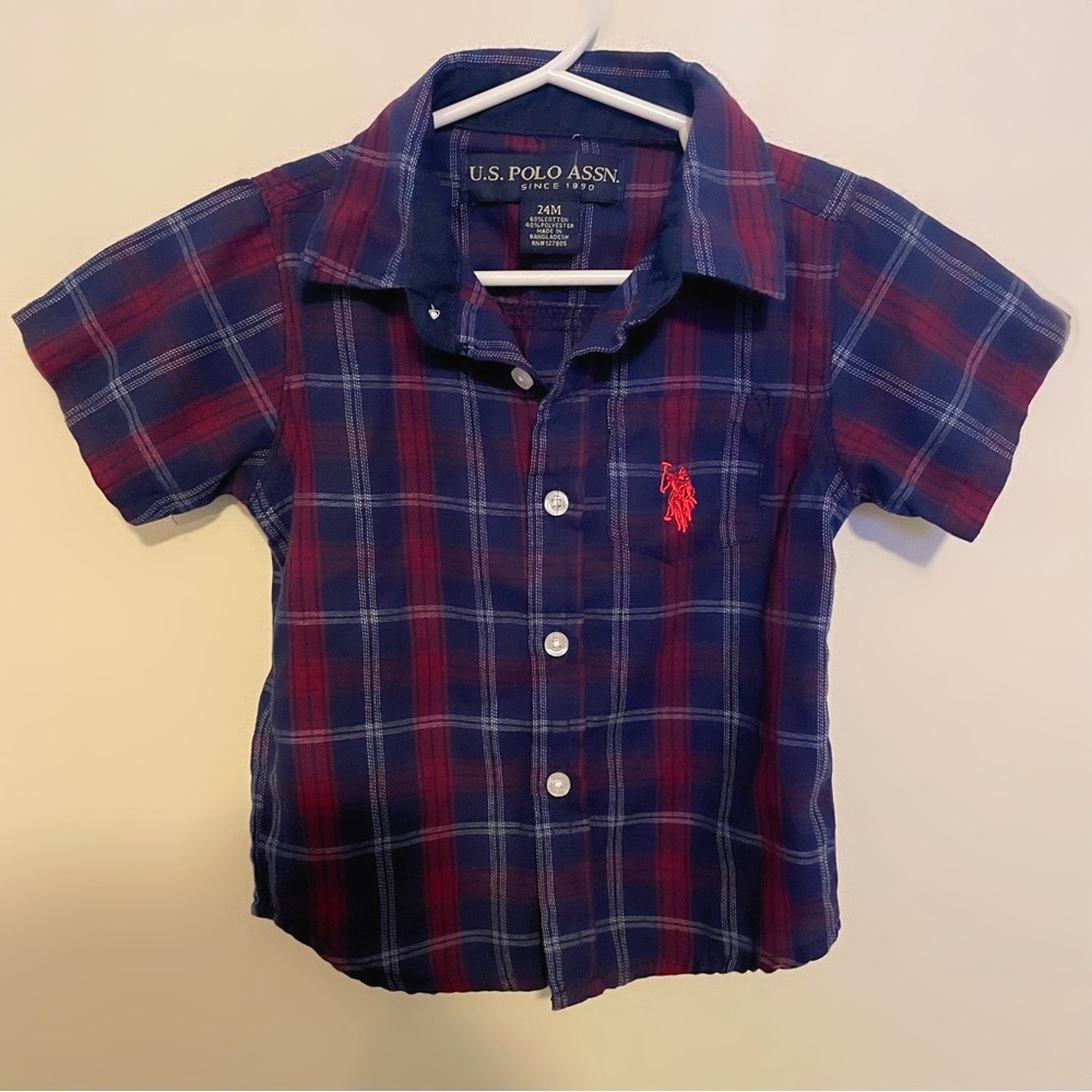 Toddlers U.S Polo Assn. Plaid Button Up Shirt